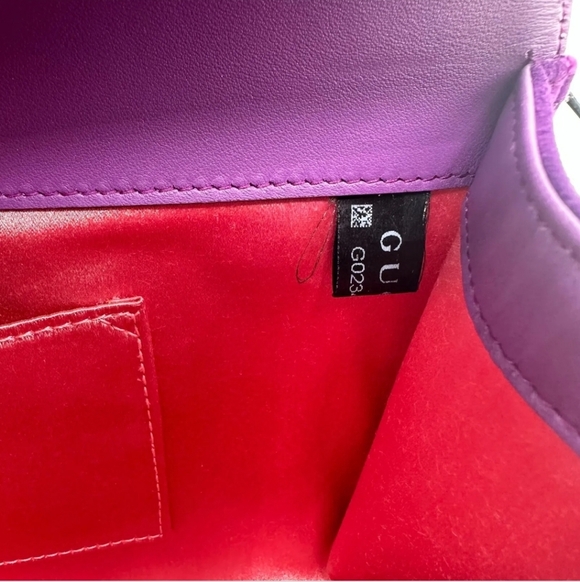 GUCCI Large Dionysus Loved Purple Suede Pearl Clutch, Rare! - Picture 12 of 13
